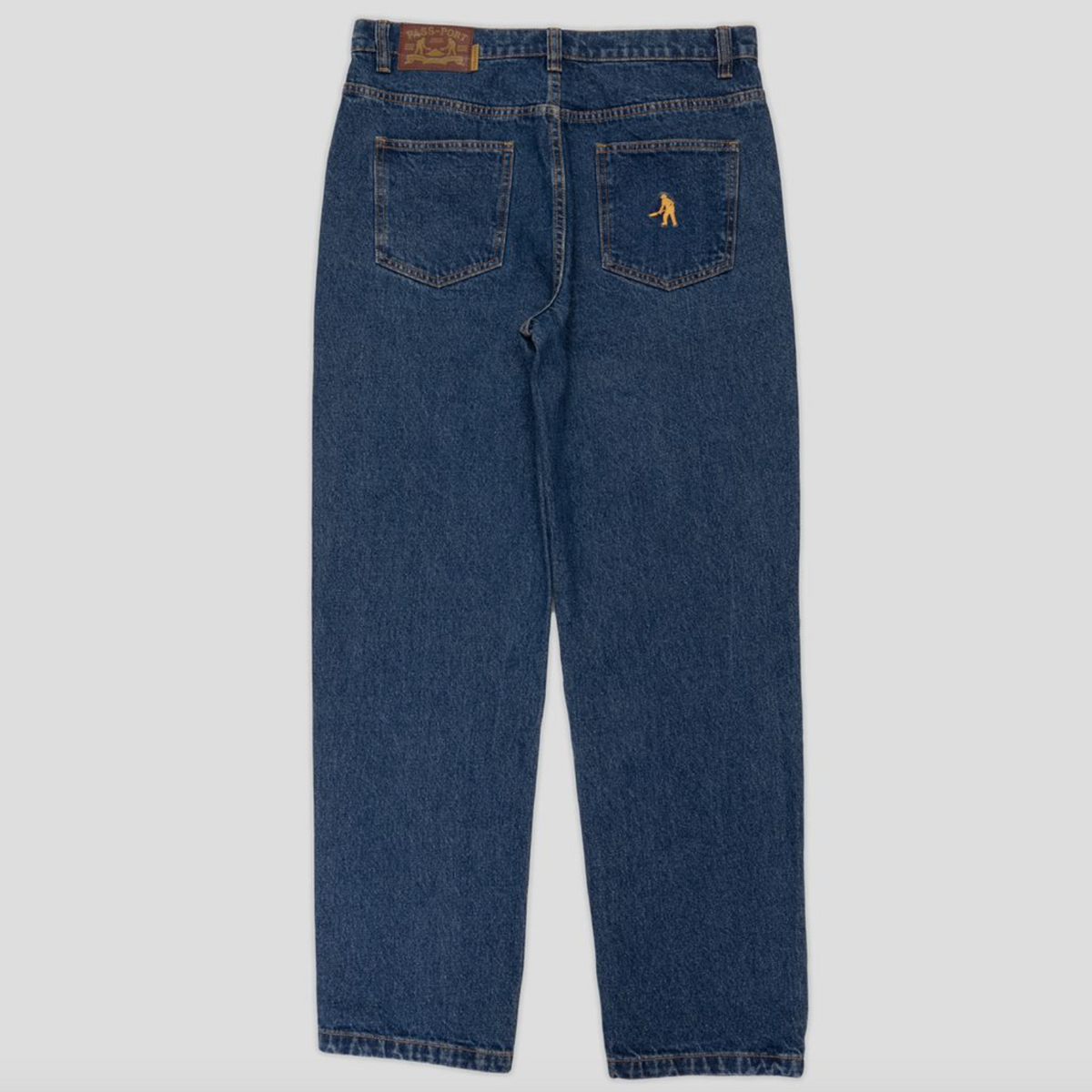 Pass~Port Workers Club Straight Leg Jeans - Washed Dark Indigo