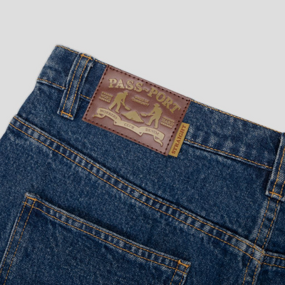 Pass~Port Workers Club Straight Leg Jeans - Washed Dark Indigo