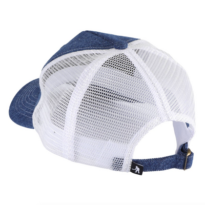 Pass~Port Workers Club Denim Packers Trucker Cap - Washed Dark Indigo