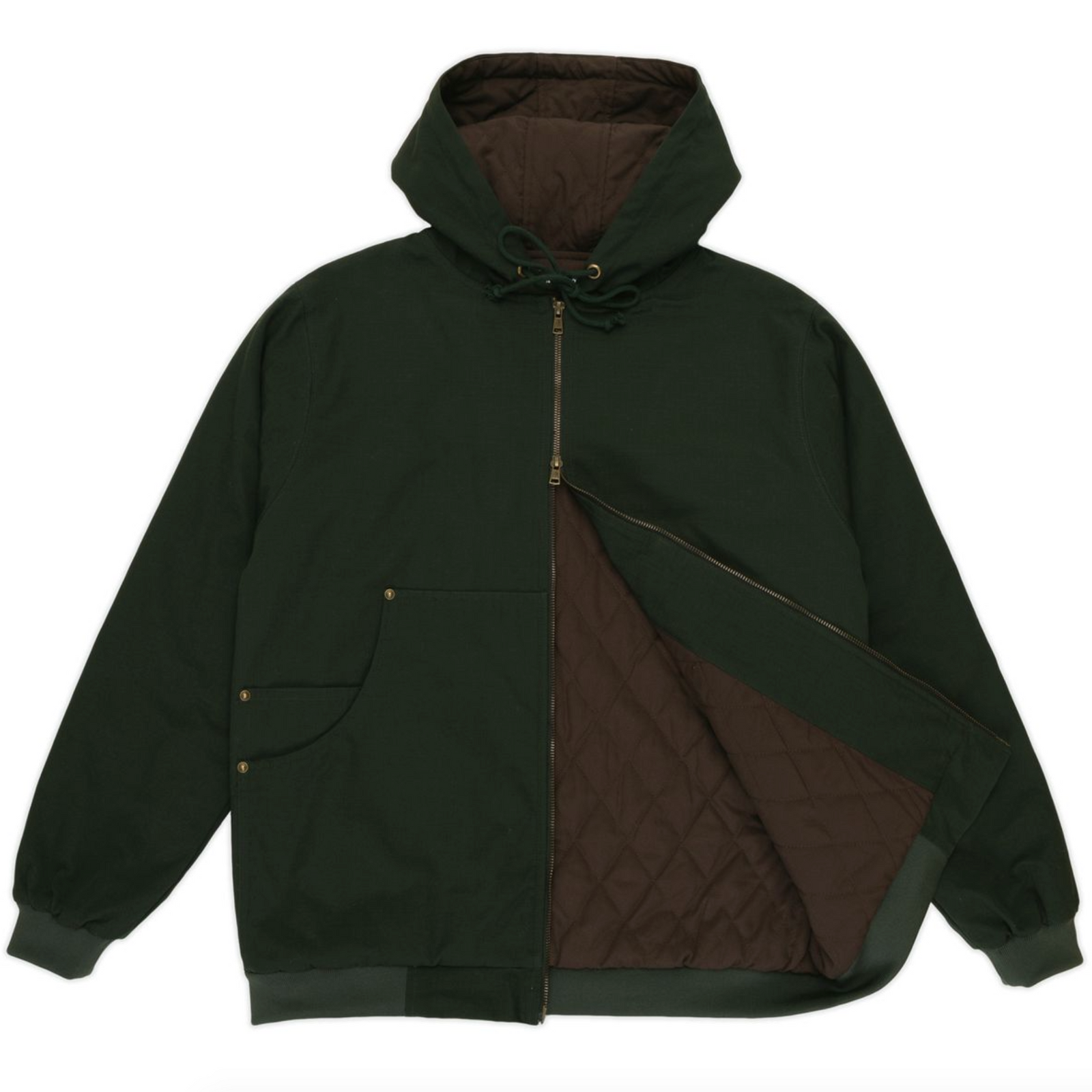 Pass~Port Ripstop Diggers Club Zip Hood - Dark Green