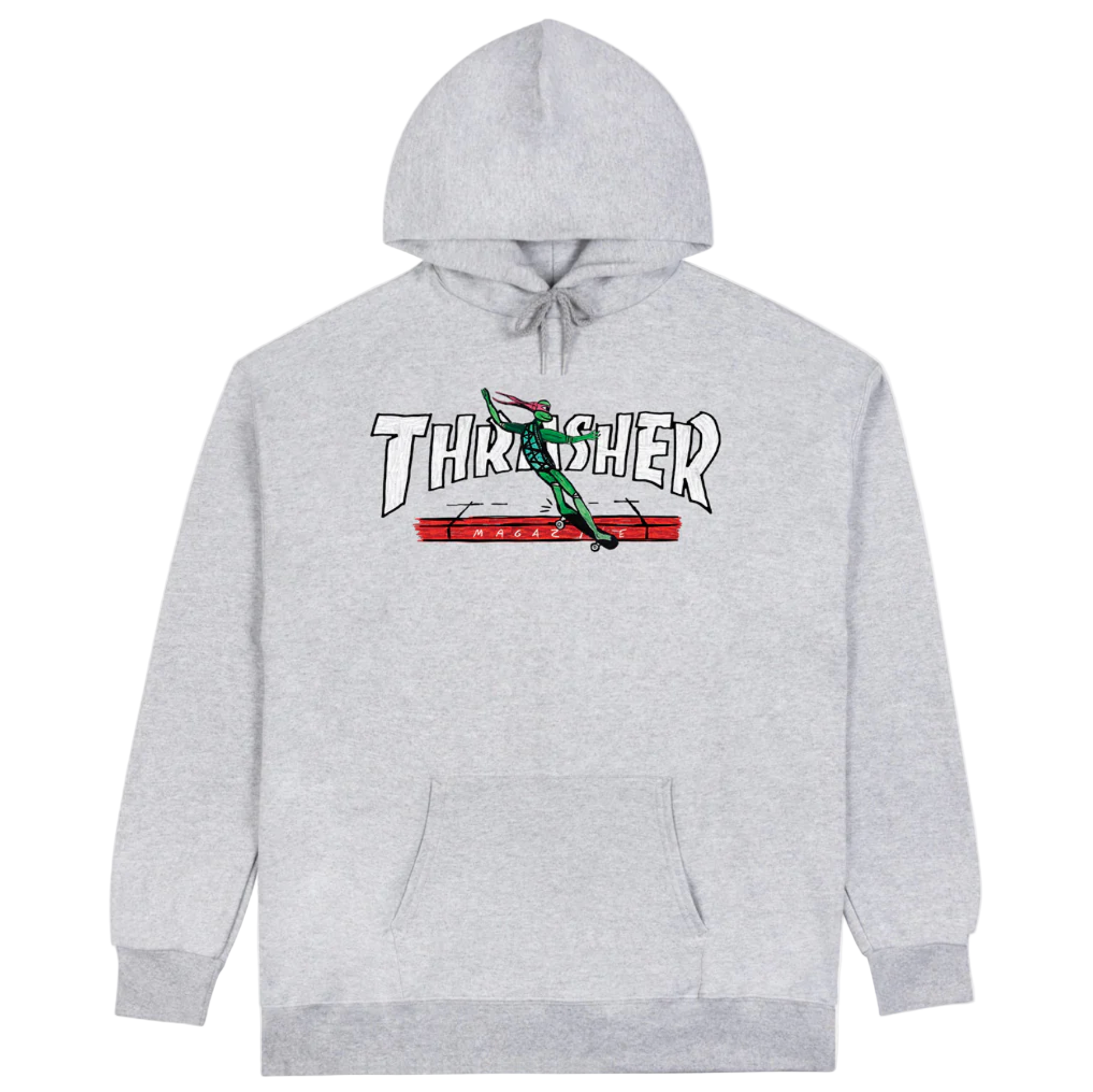 Tattoo White Thrasher Long Sleeve Grey Thrasher Men's Sweatshirt
