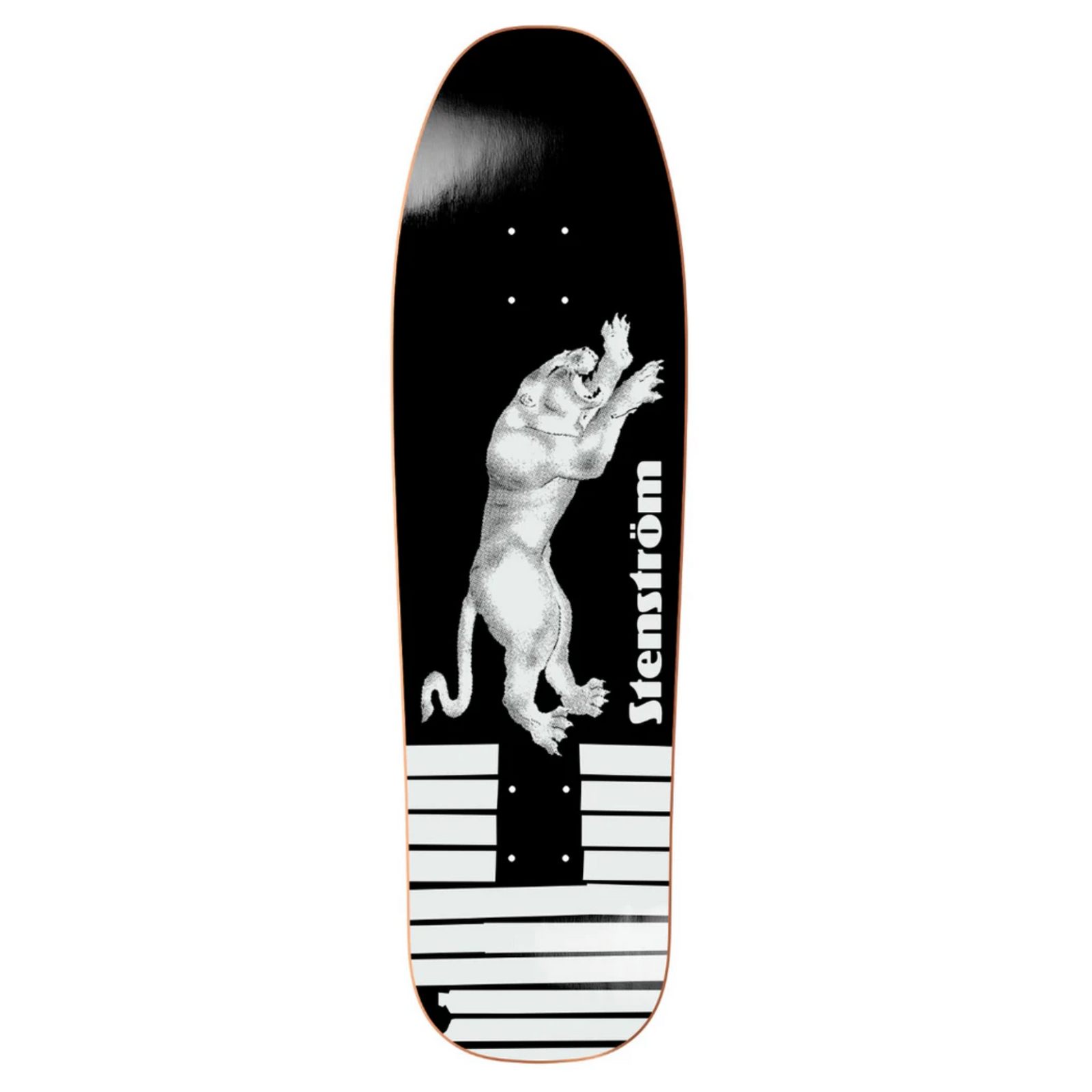 Polar Skate Co | David Stenström 'Tape & Panther' Deck (Black) - 8.38 / D1 Shape