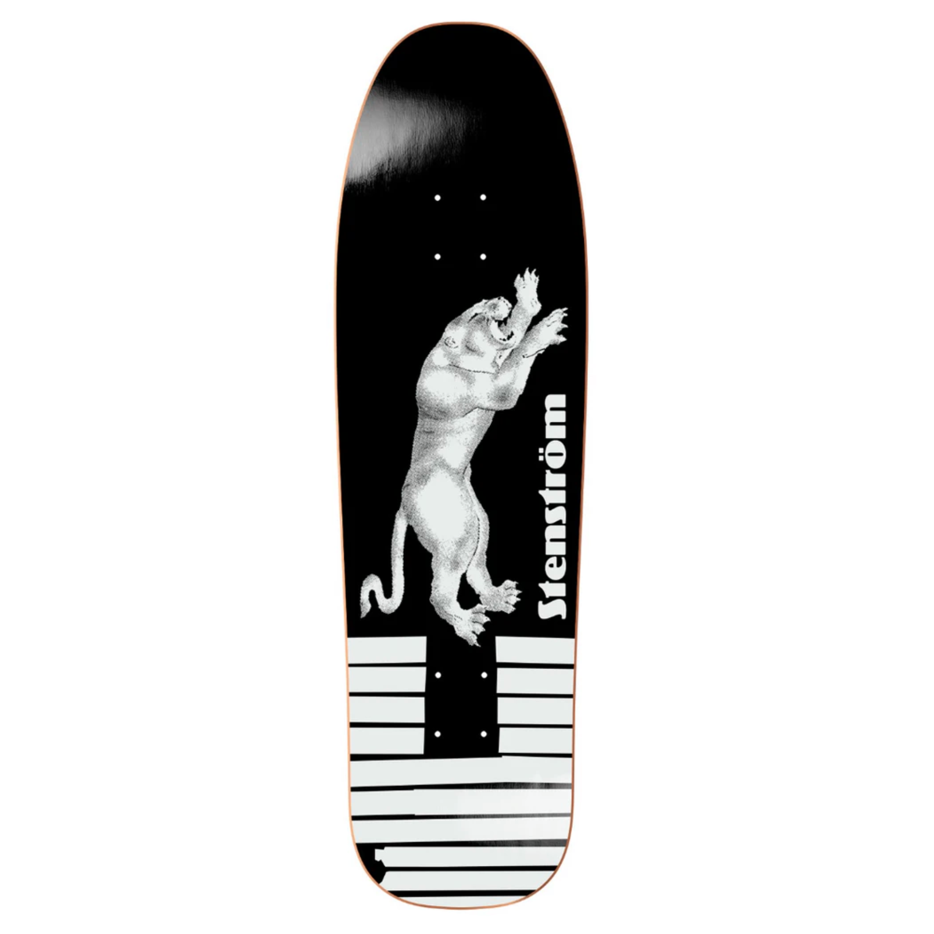 Polar Skate Co | David Stenström 'Tape & Panther' Deck (Black) - 8.38 / D1 Shape
