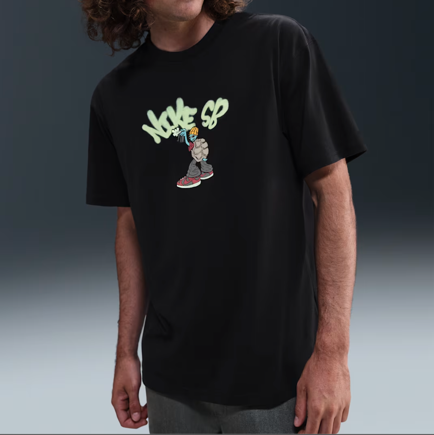 Nike SB Spray Turtle T-Shirt - Black