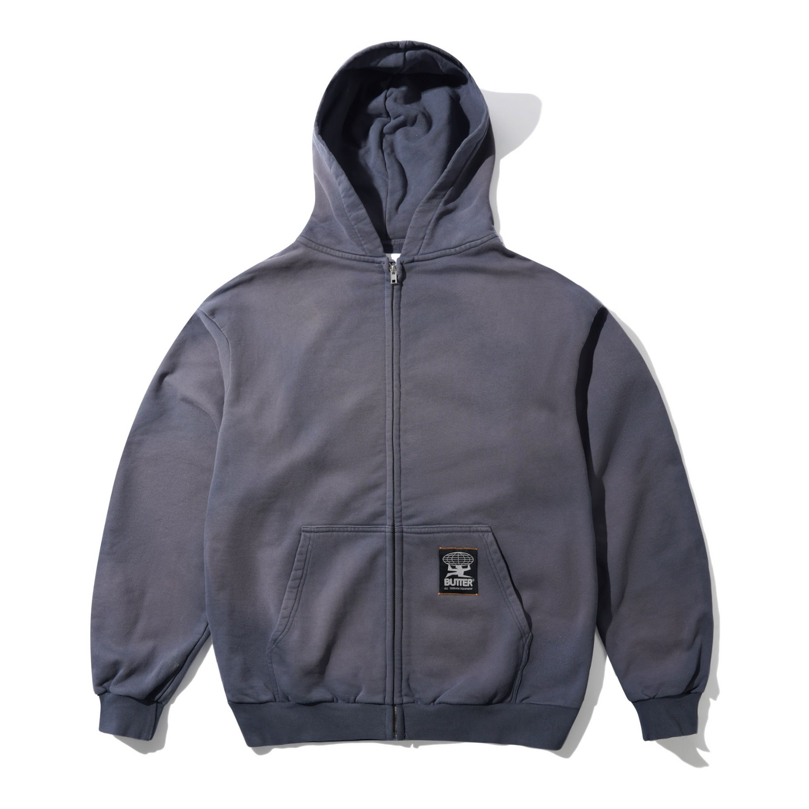 Butter Goods Garage Zip-Thru Hood - Faded Charcoal