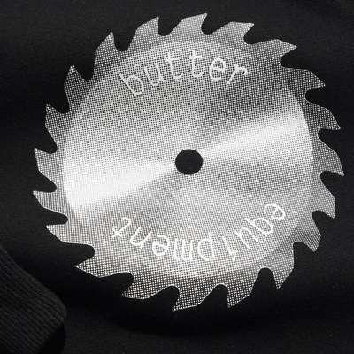 Butter Goods Saw Blade Pullover Hood - Black