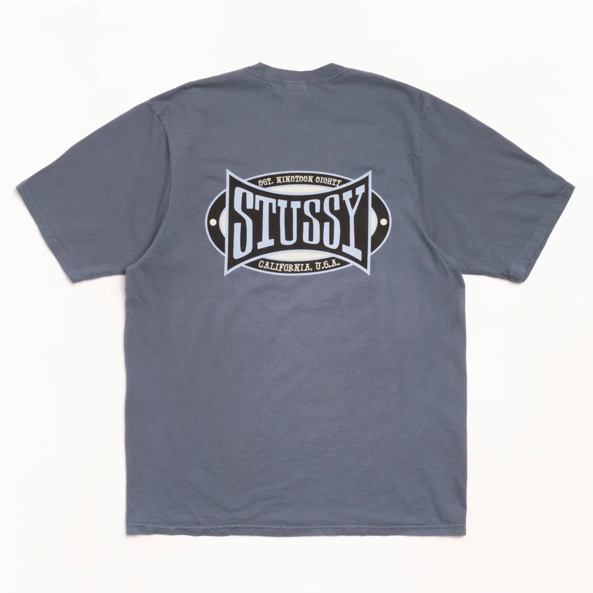 Stussy Champion Oval Pig. Dyed Tee - Navy