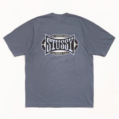Stussy Champion Oval Pig. Dyed Tee - Navy