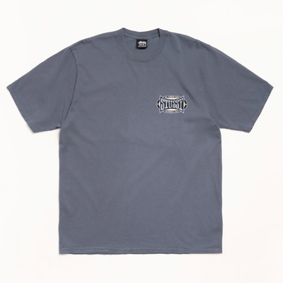 Stussy Champion Oval Pig. Dyed Tee - Navy