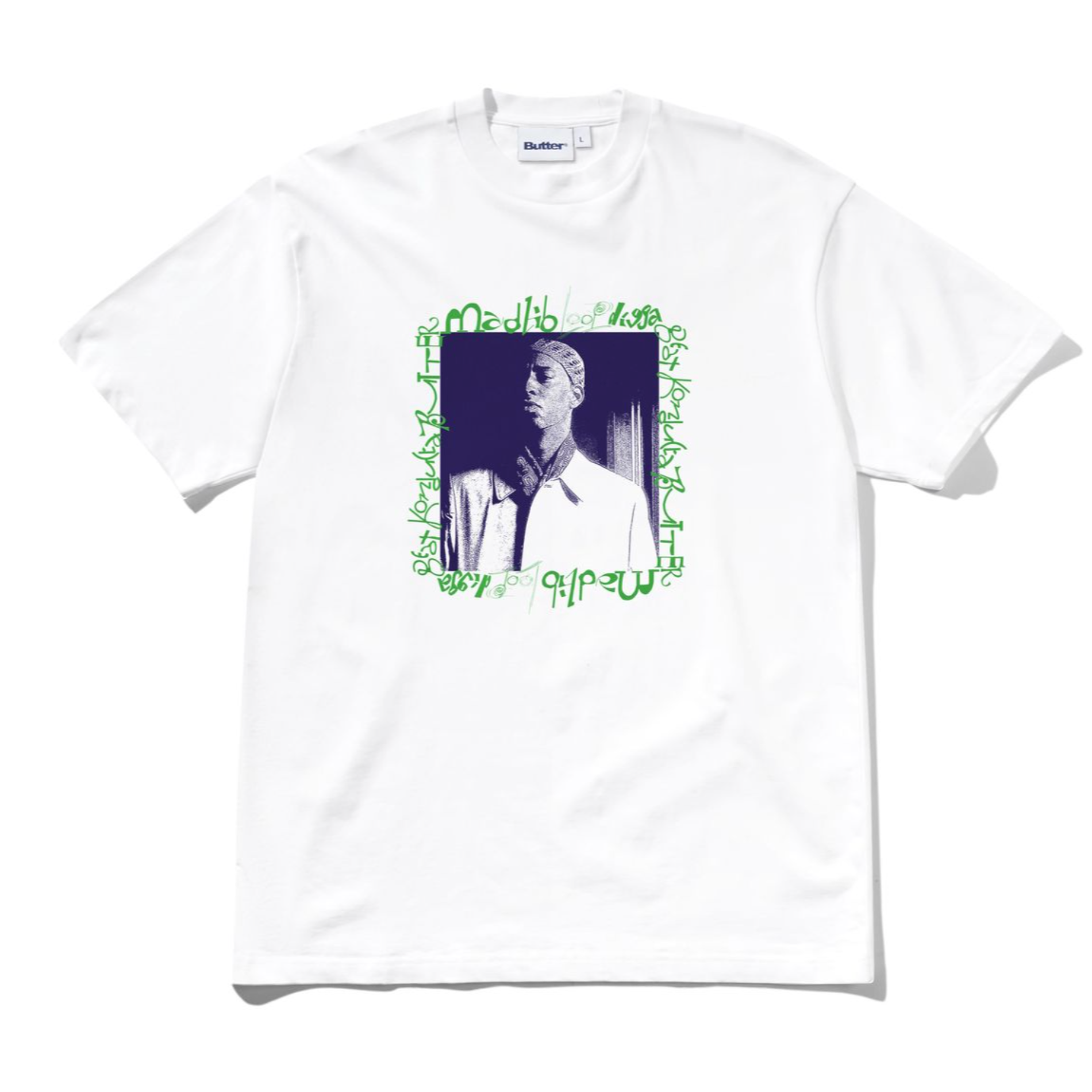 Butter Goods x Madlib Loop Digga Tee - White