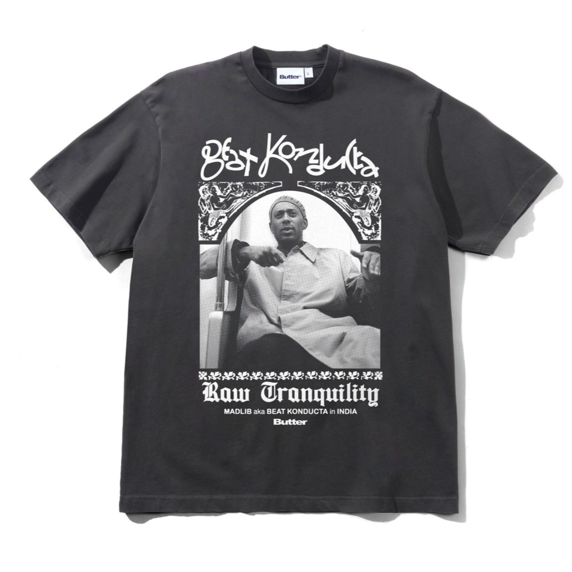 Butter Goods x Madlib  India Tee - Washed Black