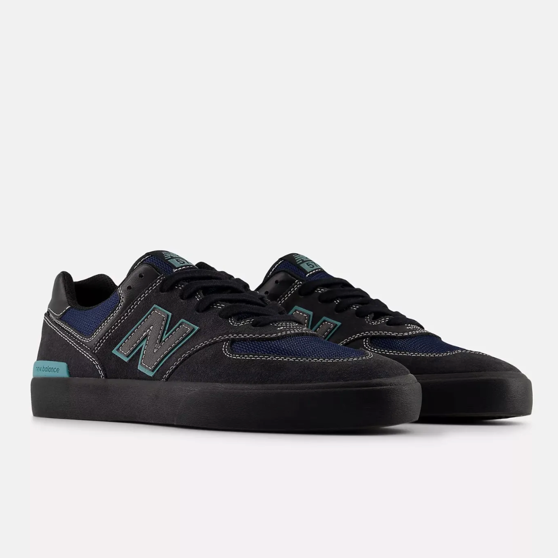 New Balance 574 Vulc - Black/Teal | 35th North