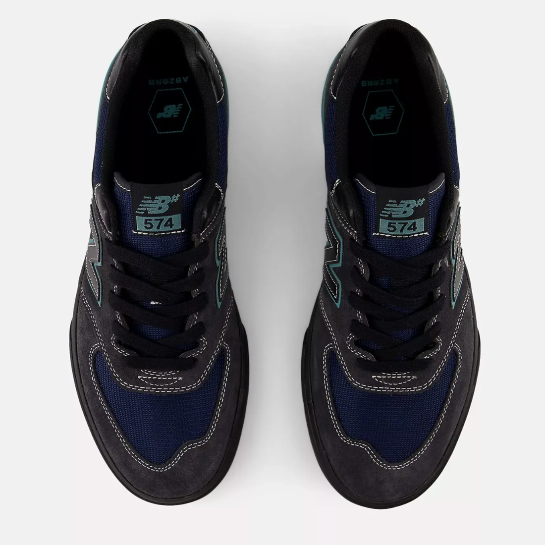 New Balance 574 Vulc - Black/Teal | 35th North