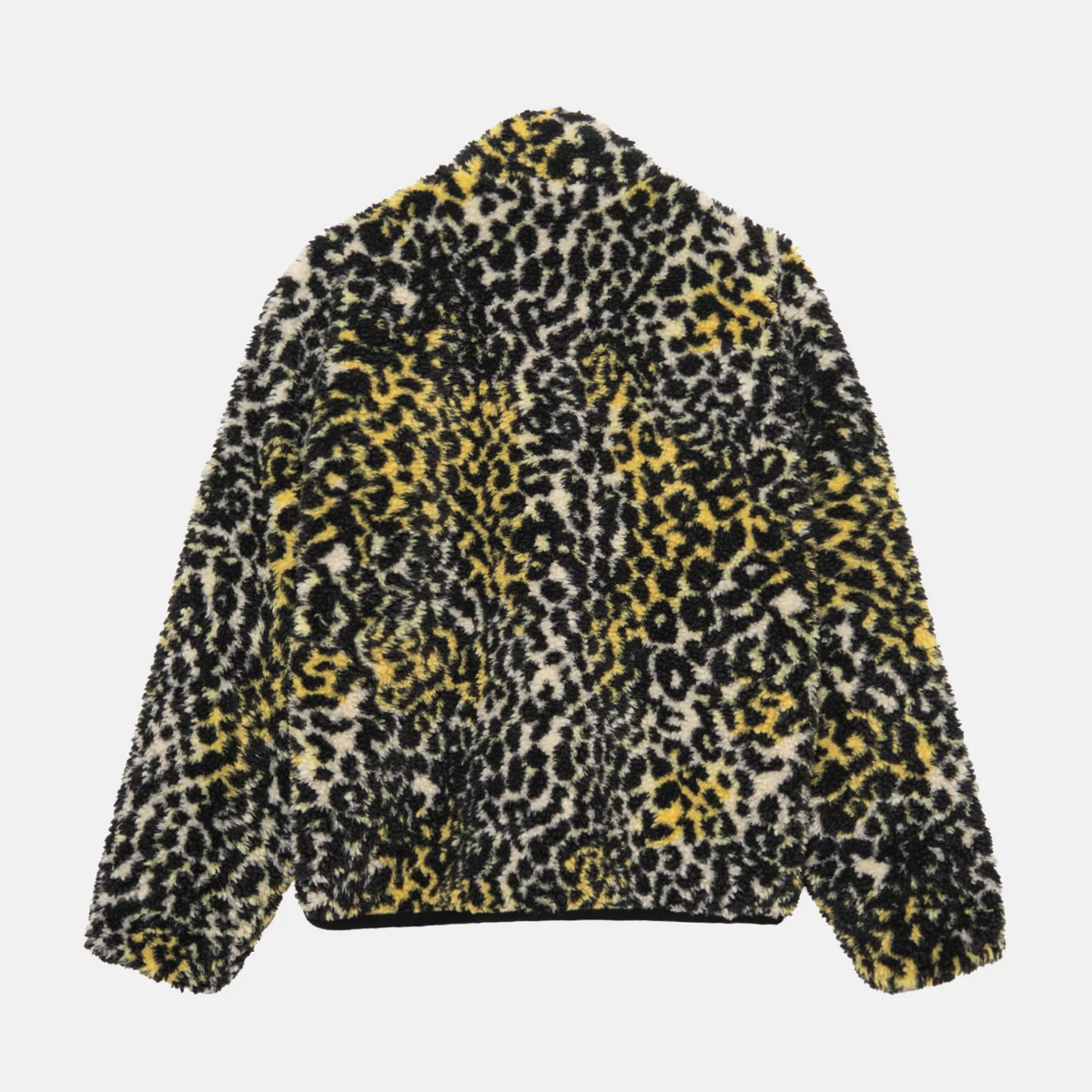 Stussy Sherpa Reversible Jacket - Yellow Leopard