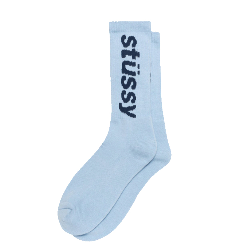 Stussy Helvetica Crew Socks - Blue