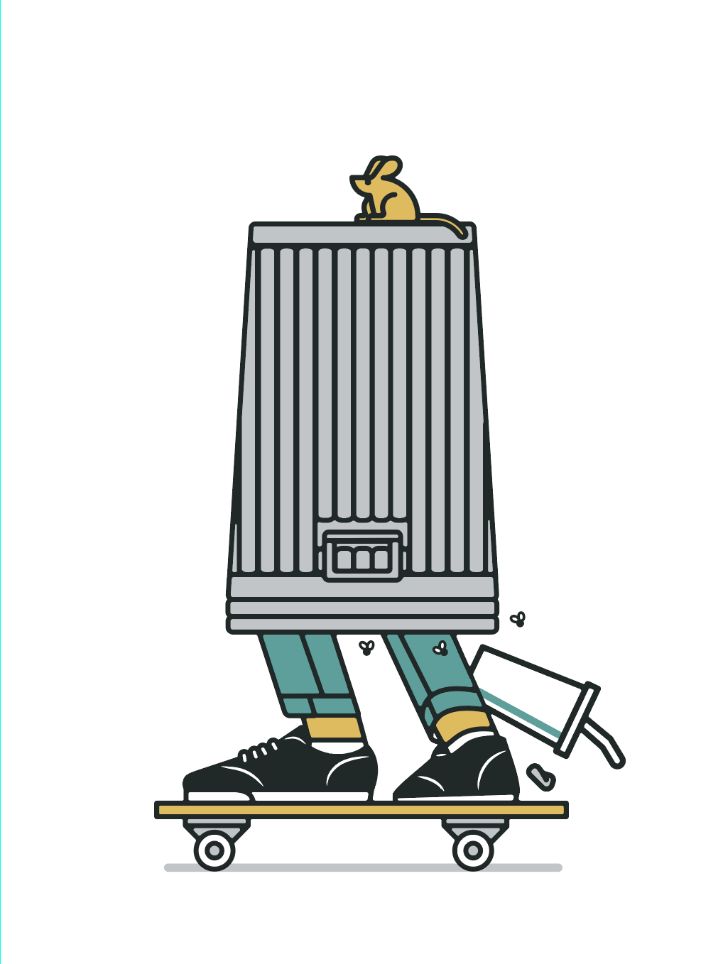 Sasha Barr Trash Skater Print - Small