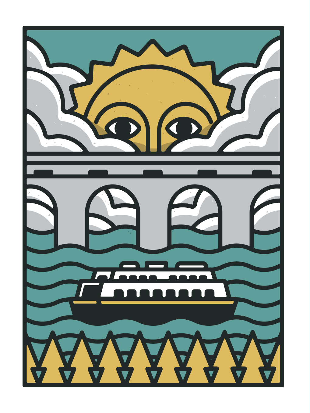 Sasha Barr Ferry Print - Small