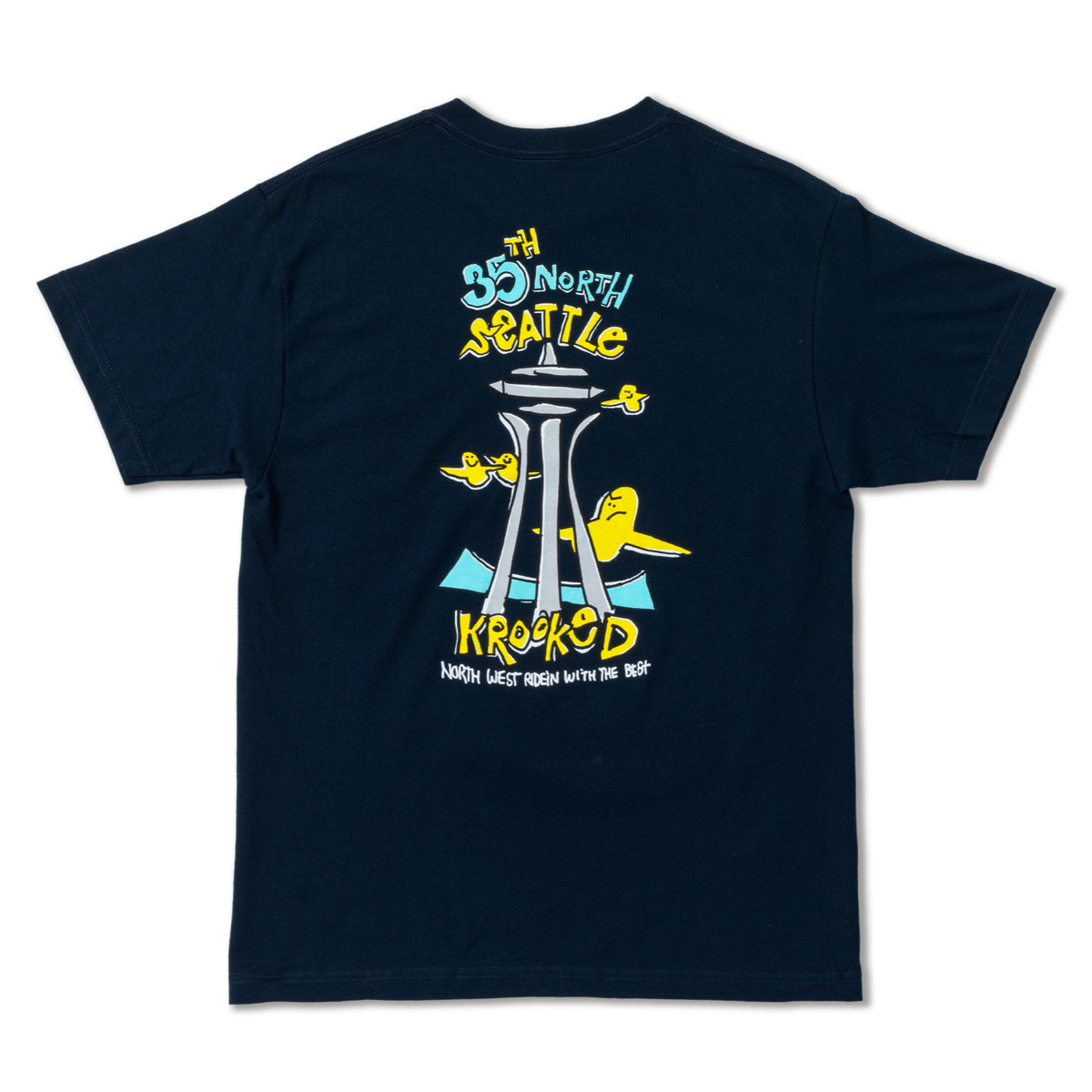 Krooked X 35th North Needle T-Shirt  - Navy