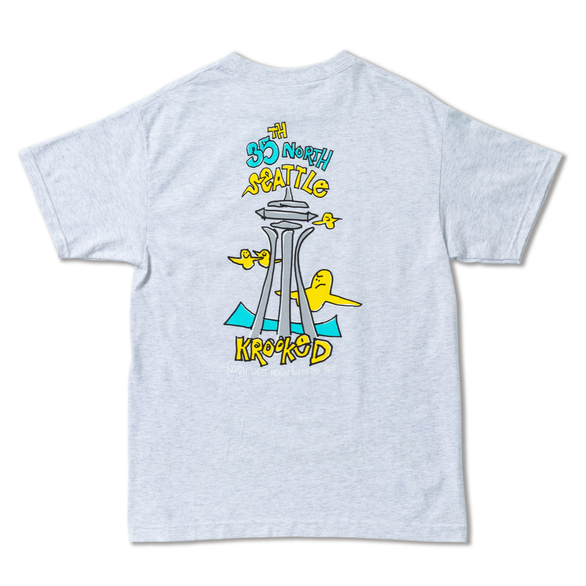 Krooked X 35th North Needle T-Shirt  - Ash