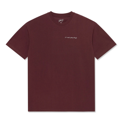 Last Resort AB Fig 16 Tee - Fig Red / White