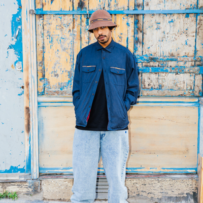 Magenta Maze Overshirt - Navy