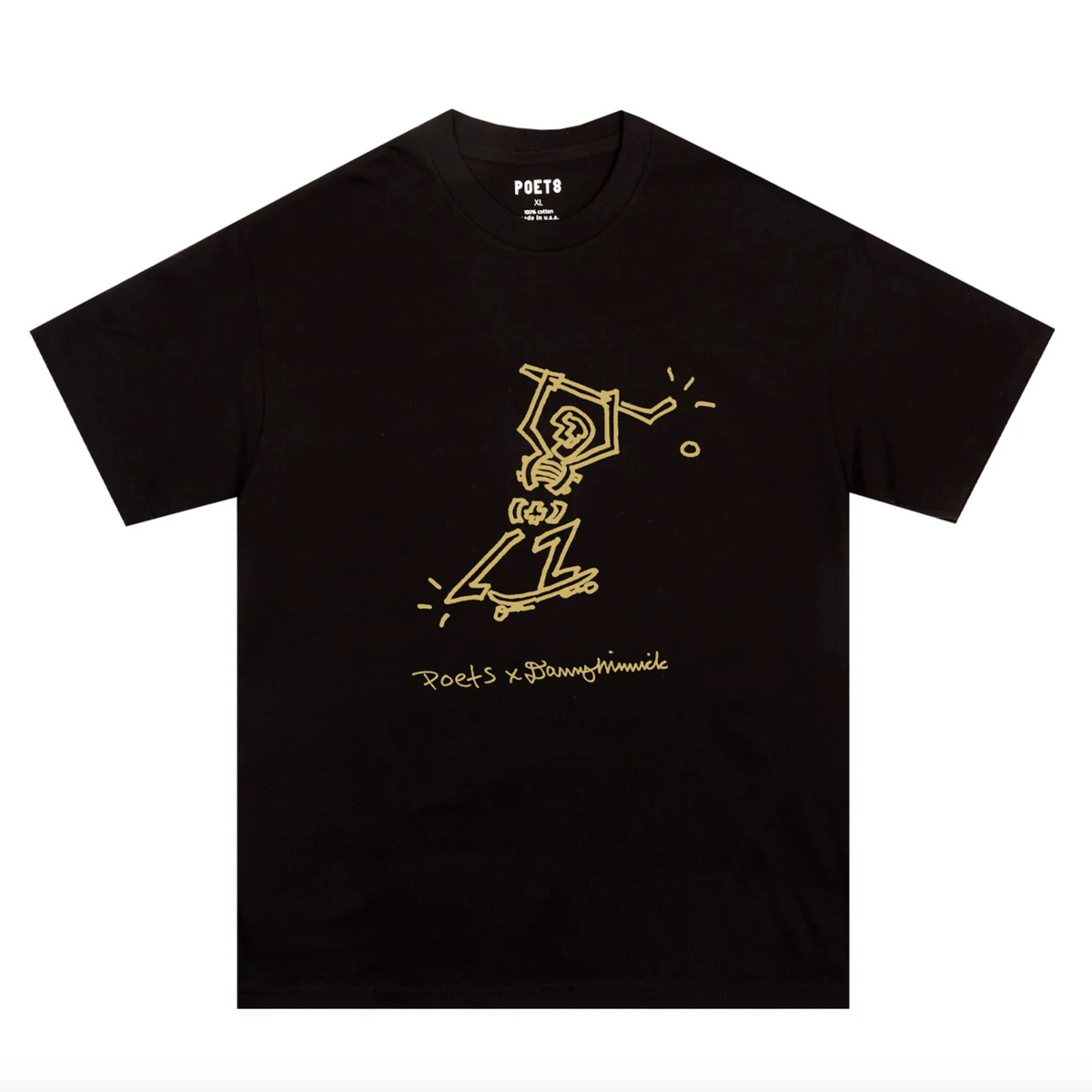 Poets Minnick Tee - Black / Gold