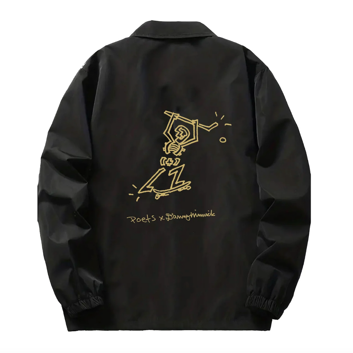 Poets Minnick Coaches Jacket - Black / Gold