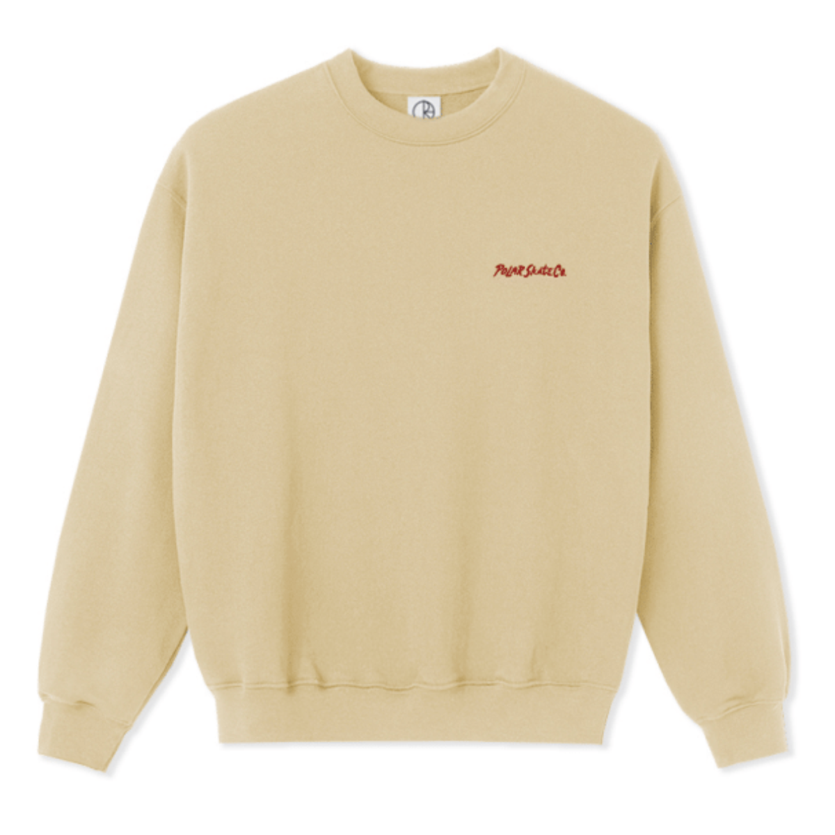 Polar Skate Co Dave Crewneck | Surf Logo - Oatmeal