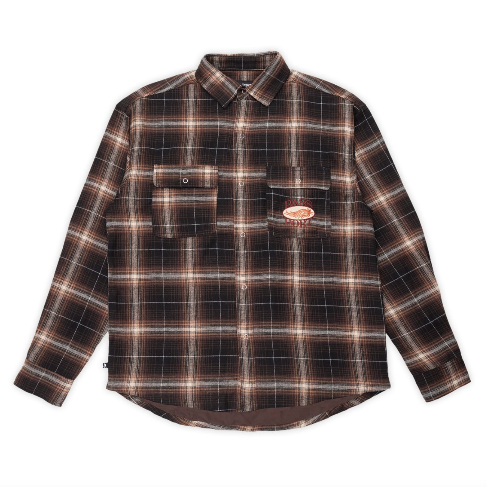 Pass~Port Sunspot Flannel Vineyard Shirt - Brown