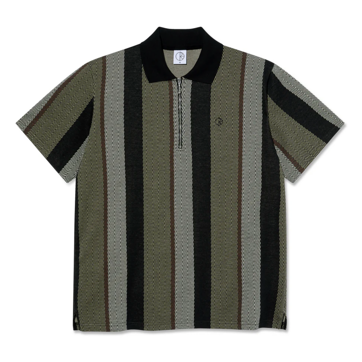 Polar Jacques Polo Shirt | Herringbone - Khaki Green