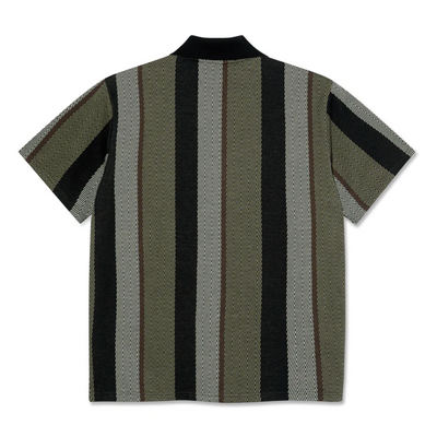 Polar Jacques Polo Shirt | Herringbone - Khaki Green