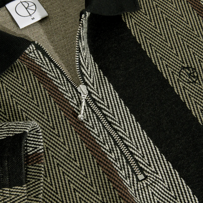 Polar Jacques Polo Shirt | Herringbone - Khaki Green