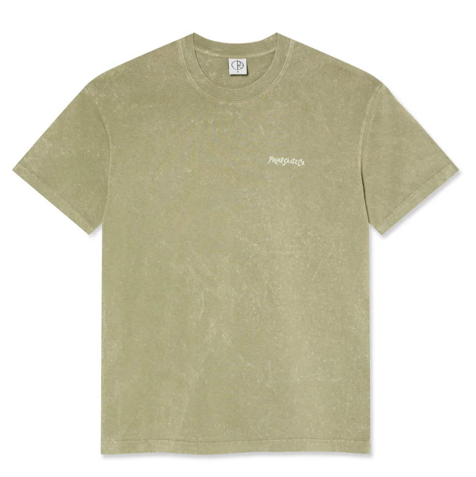 Polar Skate Co Acid Tee Surf Logo - Light Green