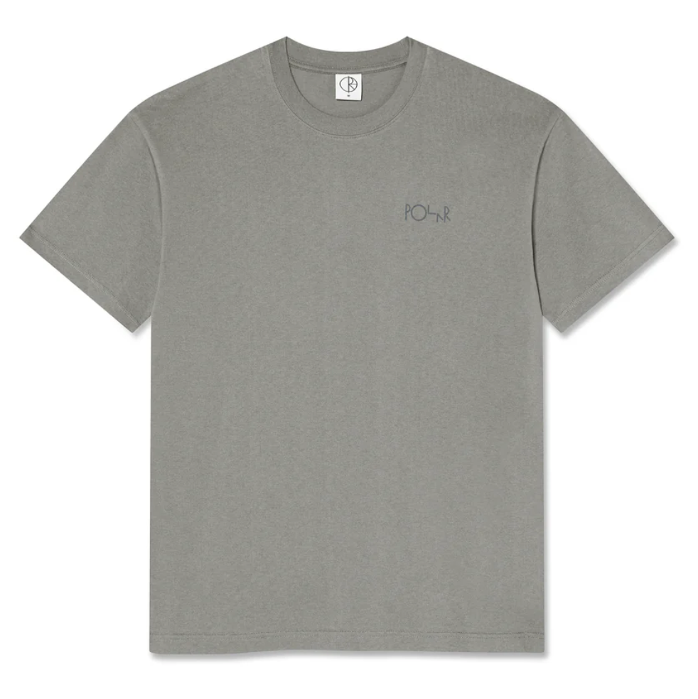 Polar Skate Co Contrast Tee Stroke Logo - Grey