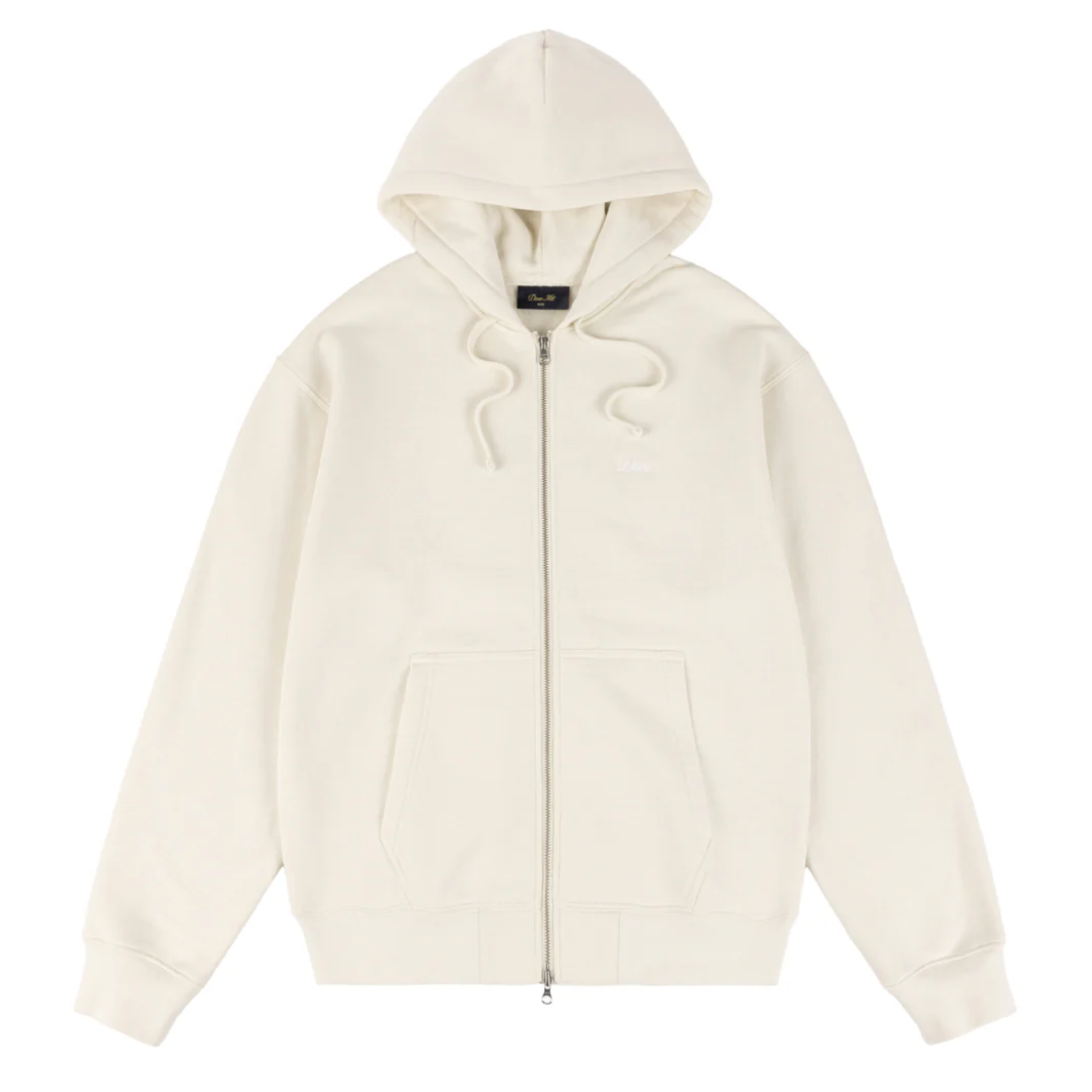 Dime Cursive Zip Hoodie - Natural