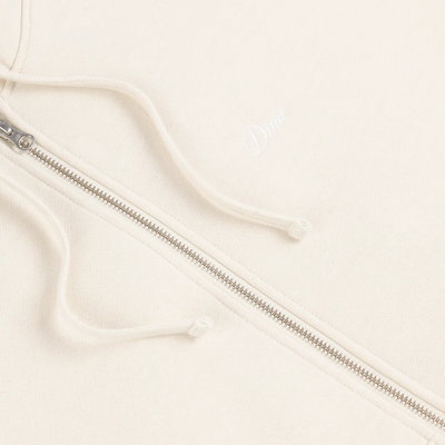 Dime Cursive Zip Hoodie - Natural