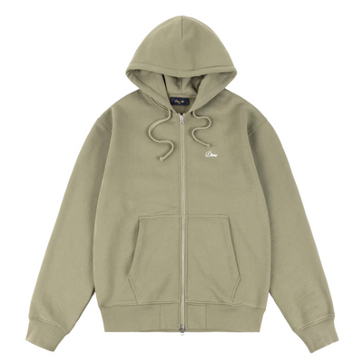 Dime Cursive Zip Hoodie - Army Green