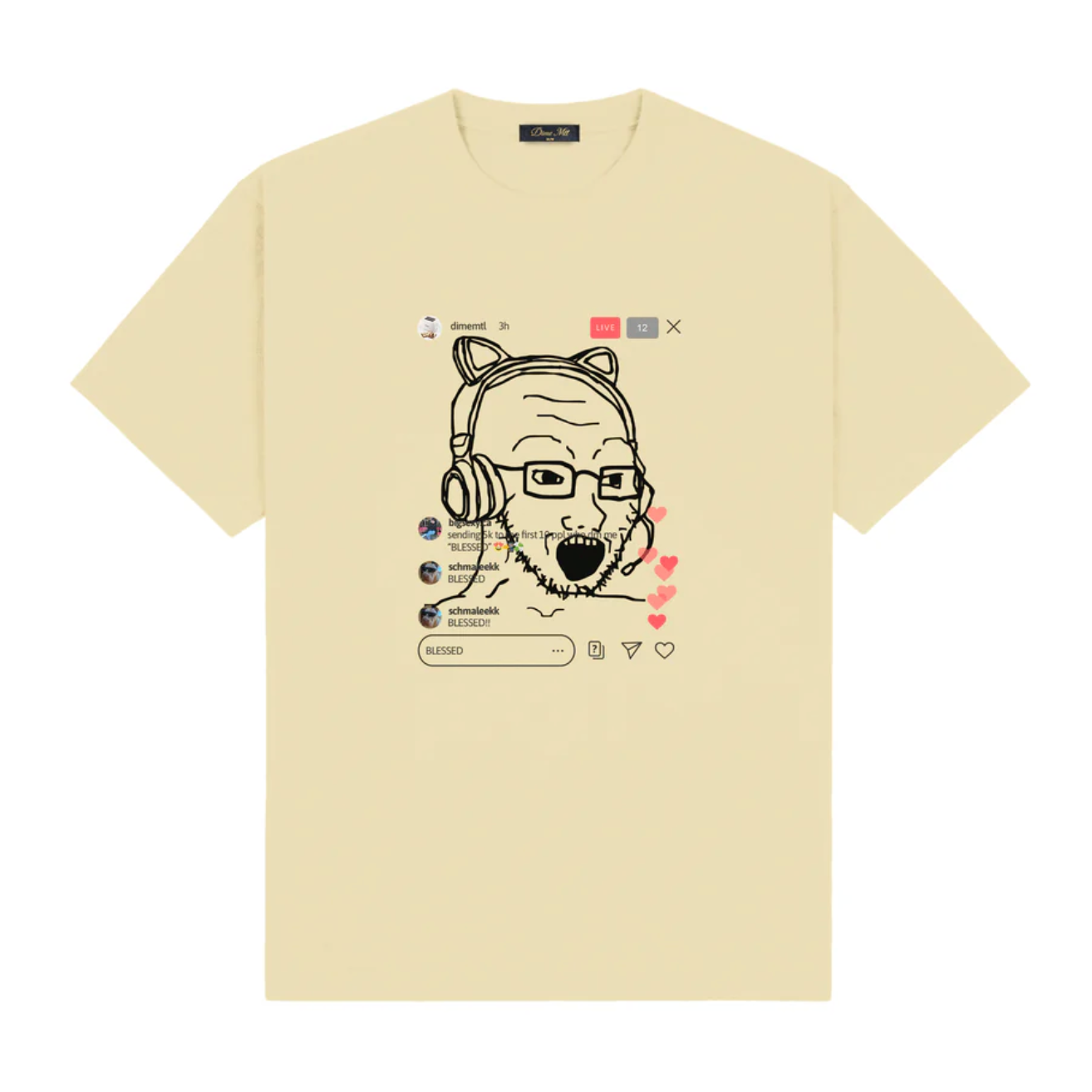 Dime 'Live' T-Shirt - Cloud Cream