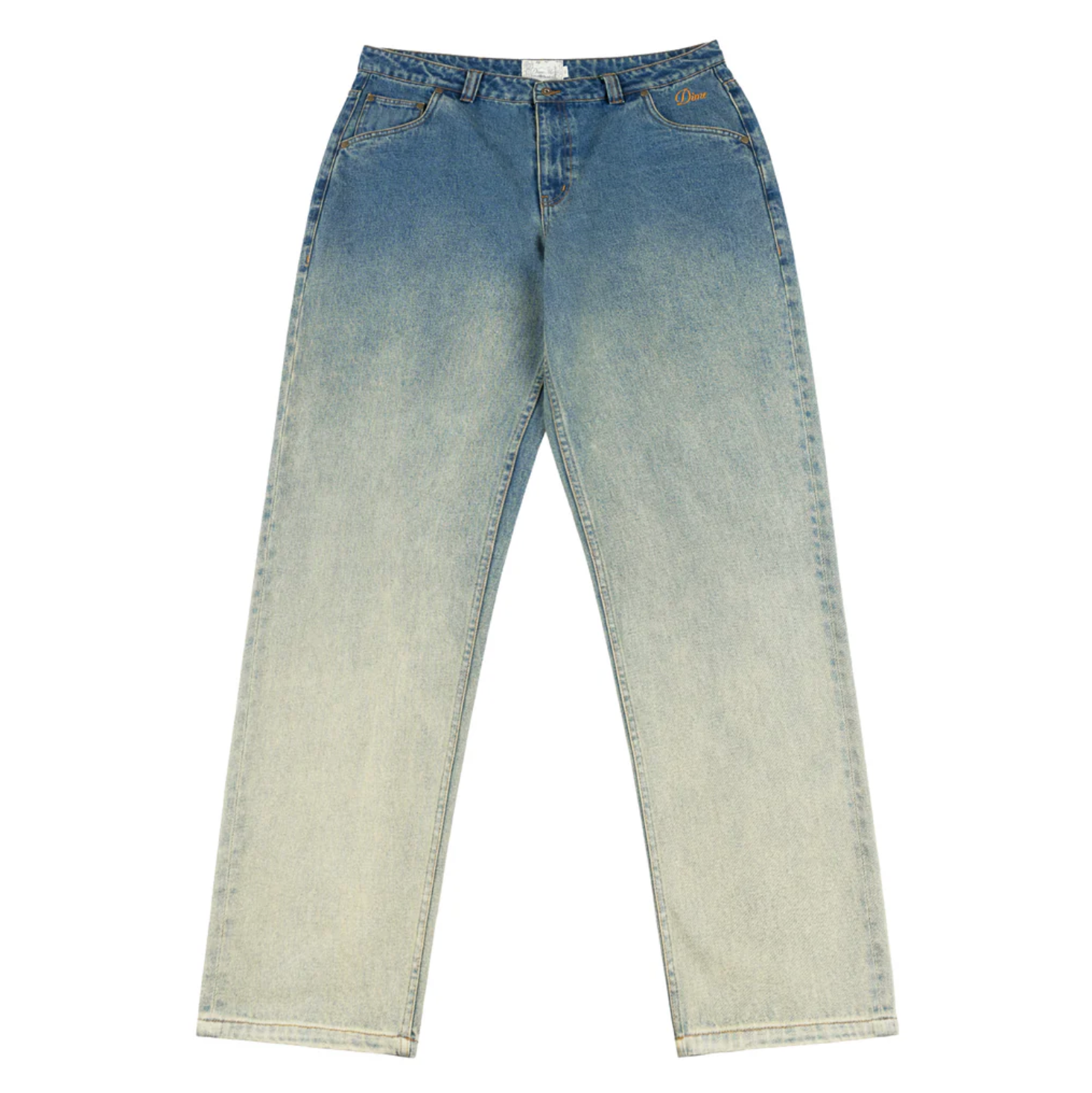 Dime Straight Denim Pants - Dipped Sandblasted Indigo - 35th North