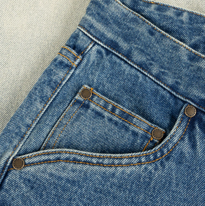Dime Straight Denim Pants - Dipped Sandblasted Indigo