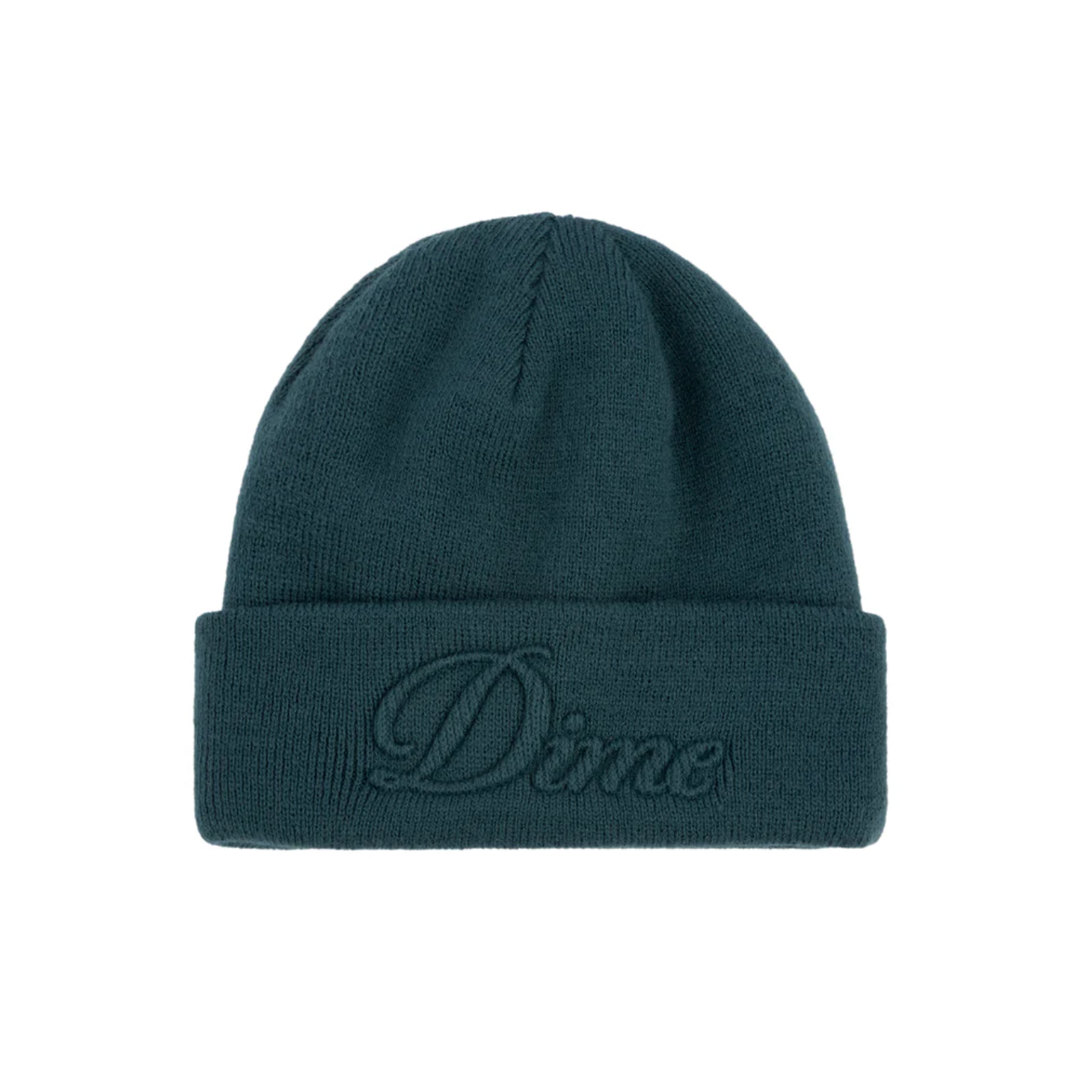 Dime Cursive Fold Beanie - Teal