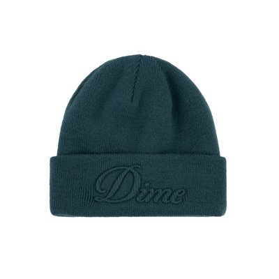 Dime Cursive Fold Beanie - Teal