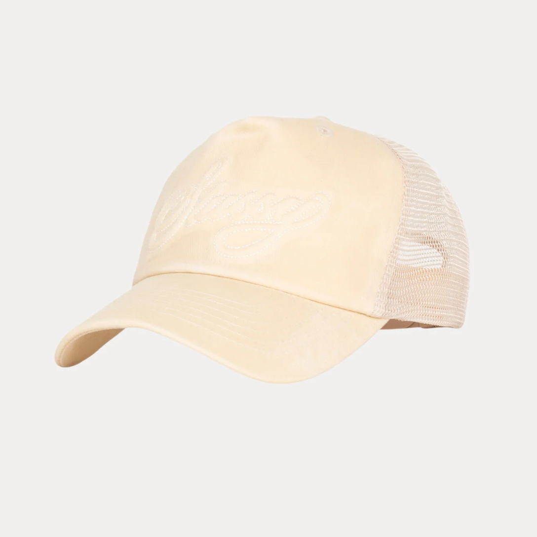 Stussy Waxed Cursive Stitch Snapback - Sand
