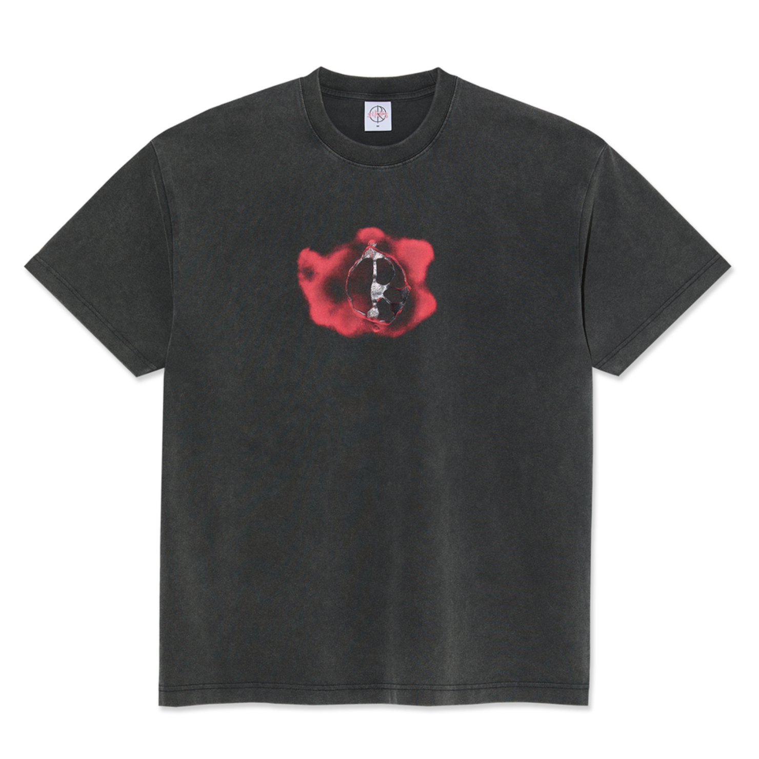 Polar Skate Co Metal Logo Tee - Silver Black