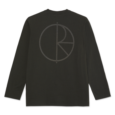 Polar Skate Co Steve LS Tee | Stroke Logo - Dirty Black