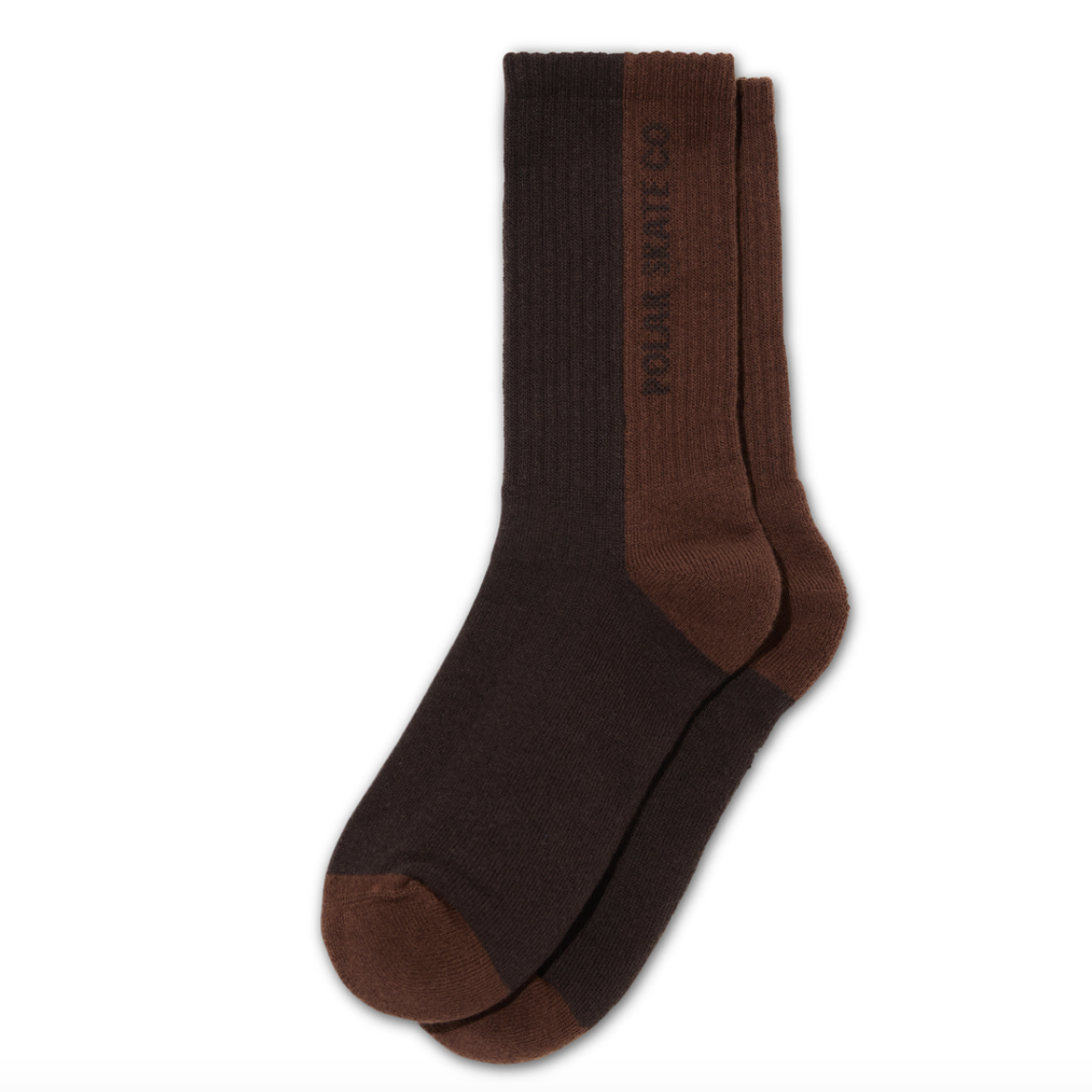 Polar Skate Co 50/50 Rib Socks - Brown