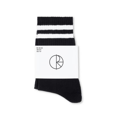 Polar Skate Co Happy Sad Rib Socks - Black