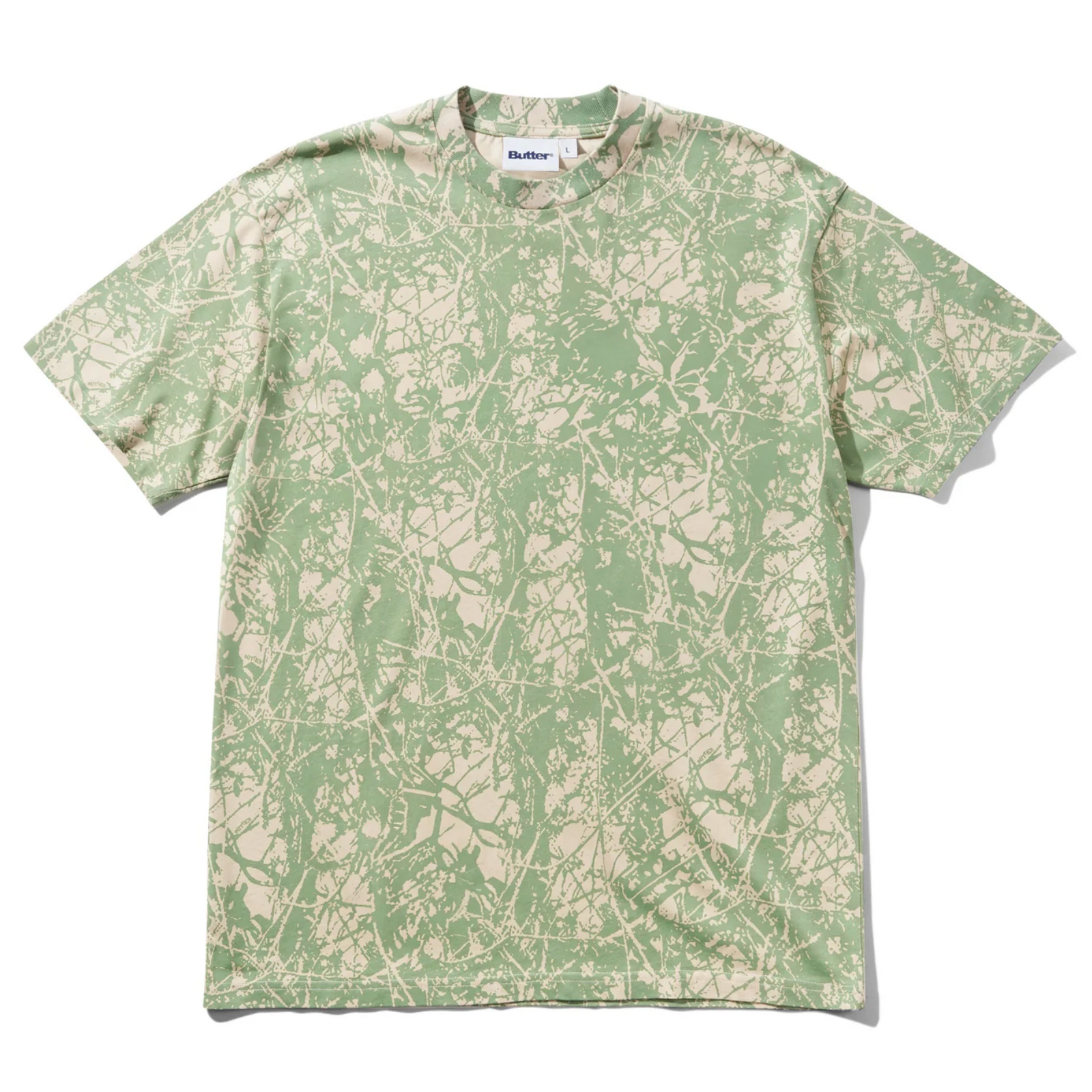 Butter Goods Woods Camo Tee - Washed Sage