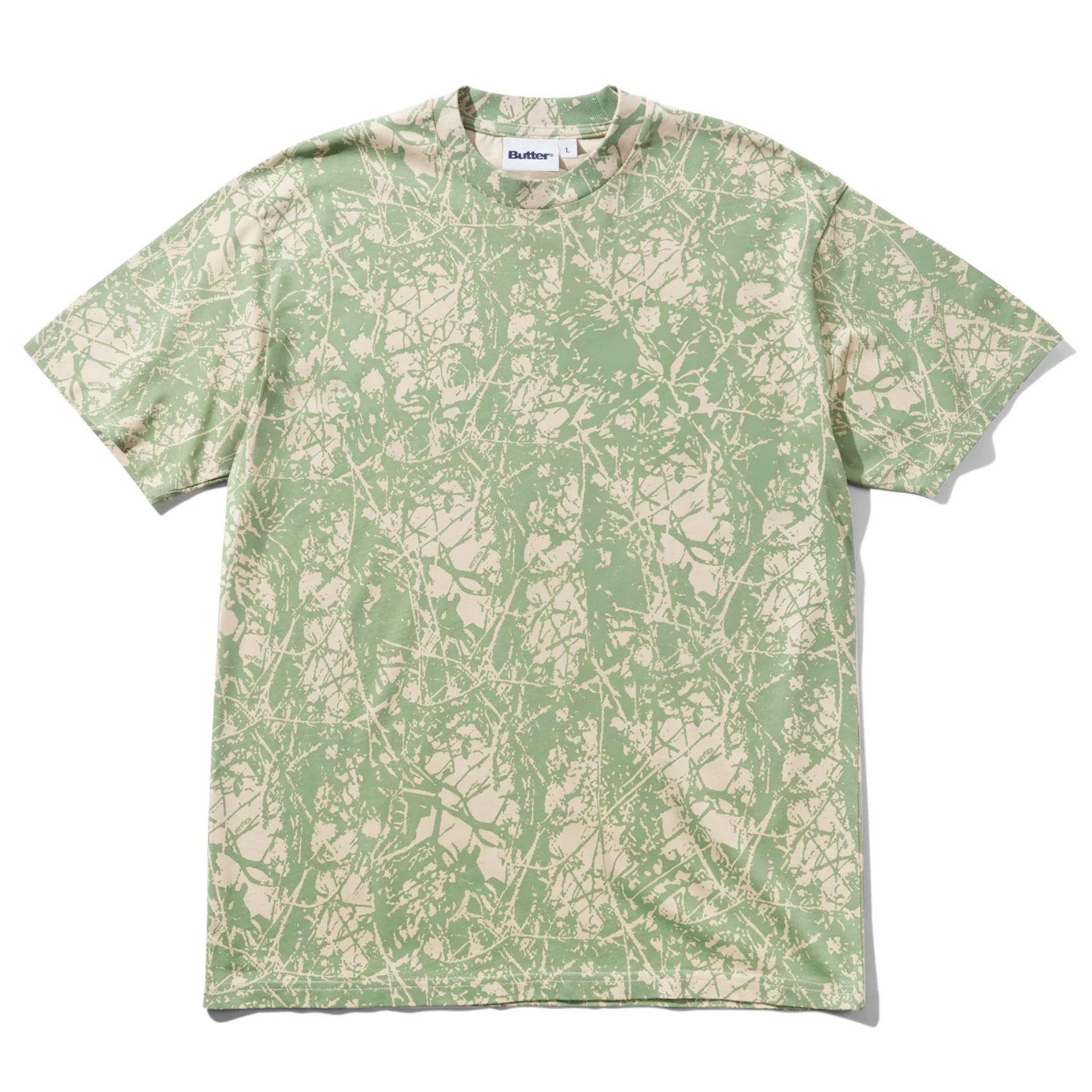 Butter Goods Woods Camo Tee - Washed Sage