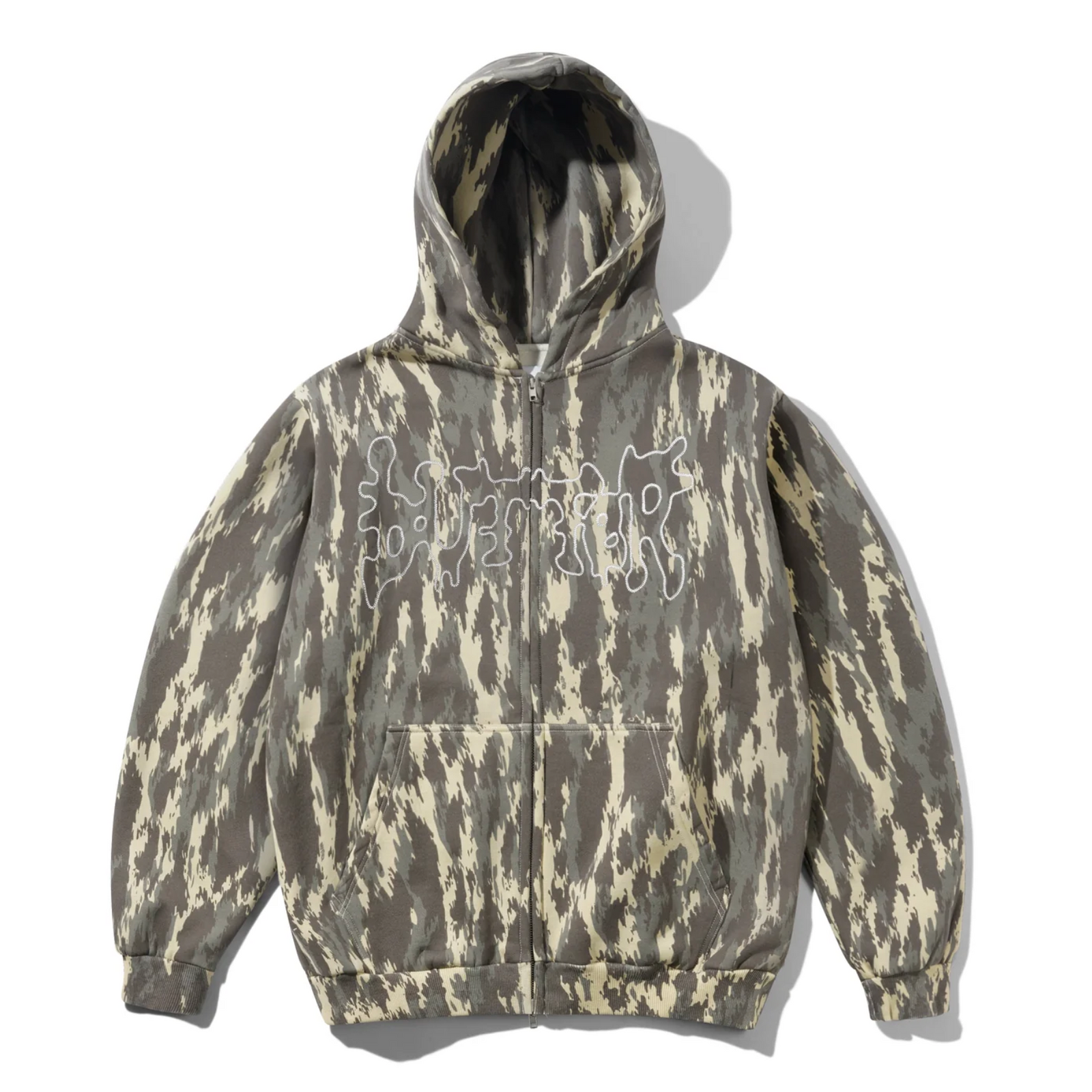 Butter Goods Blotch Zip-Thru Hoodie - Washed Camo